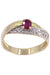 Bague 59 BAGUE MODERNE RUBIS ET DIAMANTS 58 Facettes 071691