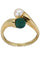 Bague 49 BAGUE TOI ET MOI PERLE ET MALACHITE 58 Facettes 060971
