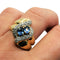 Bague 57 Bague or jaune diamants et saphirs 58 Facettes 3817