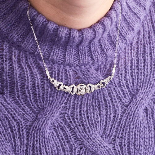 Collier Collier guirlande or blanc diamants 58 Facettes