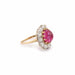 Unheated Burmese Ruby Pompadour Ring Diamonds 58 Facettes BRU56