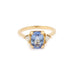 Ring 58 Ring Yellow gold Sapphire Diamonds 58 Facettes BSA90