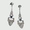 Boucles d'oreilles Boucles d'oreilles style Art Déco Platine Diamants 58 Facettes Q687A