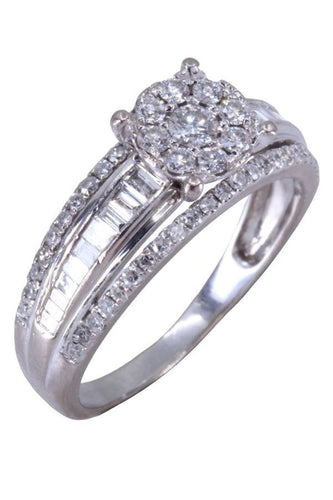 Bague 58 BAGUE STYLE SOLITAIRE MODERNE DIAMANTS 58 Facettes 073941