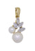 Pendentif Pendentif 2 Ors Perles Diamants 58 Facettes 079151