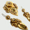 Broche ENSEMBLE ANTIQUE DE BOUCLES D'OREILLES ET BROCHE/PENDENTIF DU 19ÈME SIÈCLE en OR 18 kt avec DIAMANTS 58 Facettes Q995A