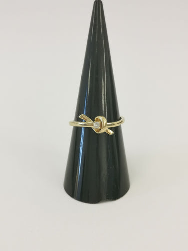 Bague 55 Bague Nœud Or et Diamant 58 Facettes LT 4136