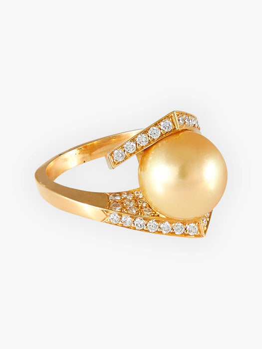 Bague Bague Perle Gold et Diamants 58 Facettes HS20598