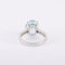 Bague 53 Bague en or blanc, diamants, avec une aigue-marine 58 Facettes