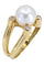Bague BAGUE MODERNE PERLE ET DIAMANTS 58 Facettes 056691