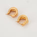 Yellow Gold Double Hoop Earrings 58 Facettes