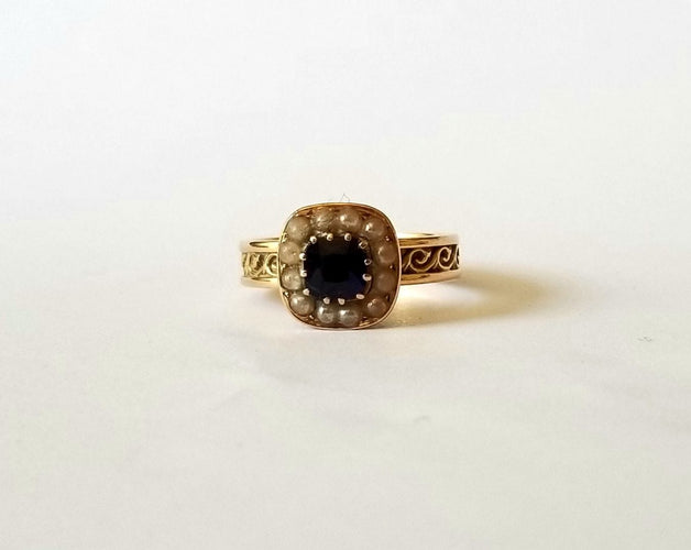 Bague 55 Bague Saphir perles 58 Facettes