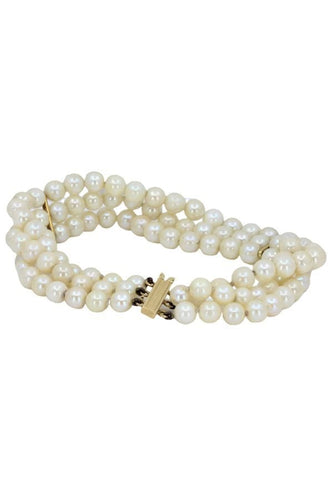 Bracelet BRACELET 3 RANGS PERLES DE CULTURE 58 Facettes 052661