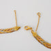 Necklace 3 gold braided mesh necklace 58 Facettes