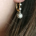 Earrings Dormeuses Earrings 2 Golds and Diamonds 58 Facettes 3084