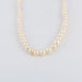 Necklace Old necklace of white cultured pearls, diamond clasp 58 Facettes