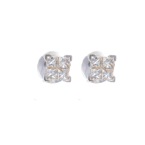 Boucles d'oreilles Clous d'oreilles Diamants princesse 0.28ct 58 Facettes 220321