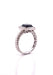 Bague 54 Bague or blanc onyx diamants 58 Facettes