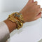 Bracelet MANCHETTE DRAGON DIAMANTS ET EMERAUDES 58 Facettes