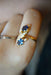 Ring Bague Toi & Moi yellow gold sapphires and diamonds 58 Facettes square 5226744