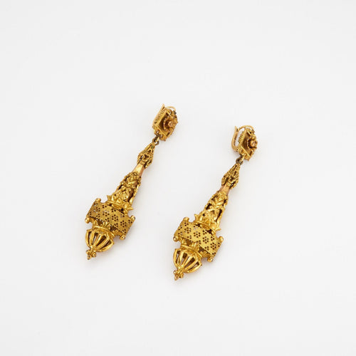 Boucles d'oreilles Pendantes en or jaune 58 Facettes