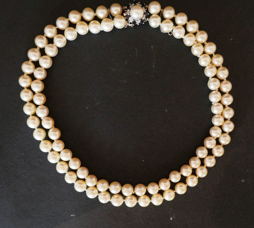 Collier Collier De Perles De Culture Choker, Fermoirs Saphirs Et Diamants 58 Facettes 856679