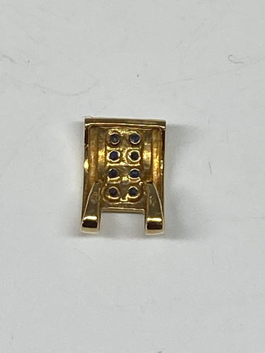 Pendentif Pendentif en or saphirs bleu roi 58 Facettes