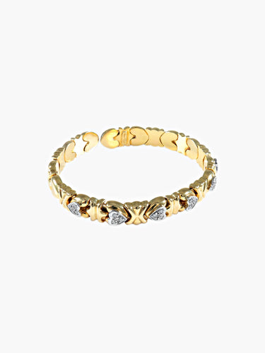 Bracelet Bracelet Coeurs Or Jaune Diamants 58 Facettes