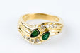 Ring 52 Emerald diamond ring in solid gold 58 Facettes