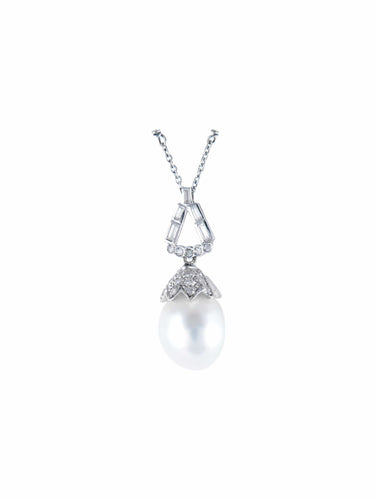 Collier Pendentif sur chaîne Perle Mers du sud 58 Facettes