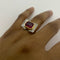 Bague Bague Tank or jaune, pierre rouge 58 Facettes 20400000495
