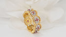 Ring 54 Openwork ring in 2-tone gold, ruby 58 Facettes 31804