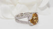Bague 53.5 Bague en Or blanc, Citrine et Diamants 58 Facettes 31443