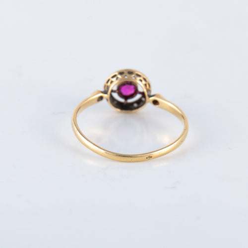 Bague 55 Bague rubis diamant ancienne 58 Facettes