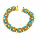 Bracelet Ethnic bracelet in yellow gold and turquoise 58 Facettes