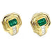 ADLER earrings - Pair of yellow gold, emerald and diamond earrings 58 Facettes