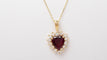 Collier Collier pendentif coeur or jaune, diamants et rubis 58 Facettes 32536