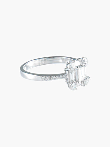 Bague 52 Bague Diamants baguettes et brillants 58 Facettes