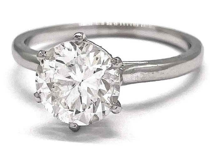 Bague 55 Bague Solitaire Platine Diamant 2 carats 58 Facettes