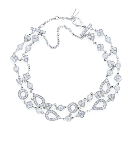 Bracelet CHAUMET. Collection Joséphine, bracelet or blanc et diamants 58 Facettes