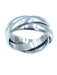 47 CARTIER ring. Trinity collection, 18K white gold wedding ring 58 Facettes