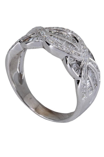 Bague 54 BAGUE DIAMANTS ENTRELACÉE 58 Facettes 058541