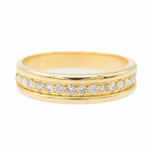 Bague 56 Bague Demi alliance Or jaune Diamant 58 Facettes 2473869CN