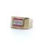 Bague 56.5 Bague tank arcade 2 Ors Diamants Rubis 58 Facettes REF2219