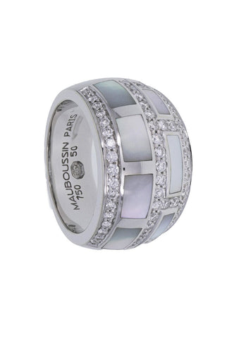 Bague 50 Bague MAUBOUSSIN Diamant La Vertue en Or Blanc 750/1000 58 Facettes 62437-58305