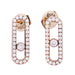 Earrings Messika “Move Uno Pavées” earrings, pink gold, diamonds. 58 Facettes 33484