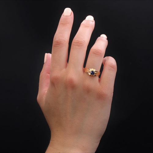 Bague 56 Bague jonc ancien saphir 58 Facettes CV95