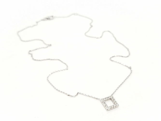 Collier Collier Or blanc Diamant 58 Facettes 579209RV
