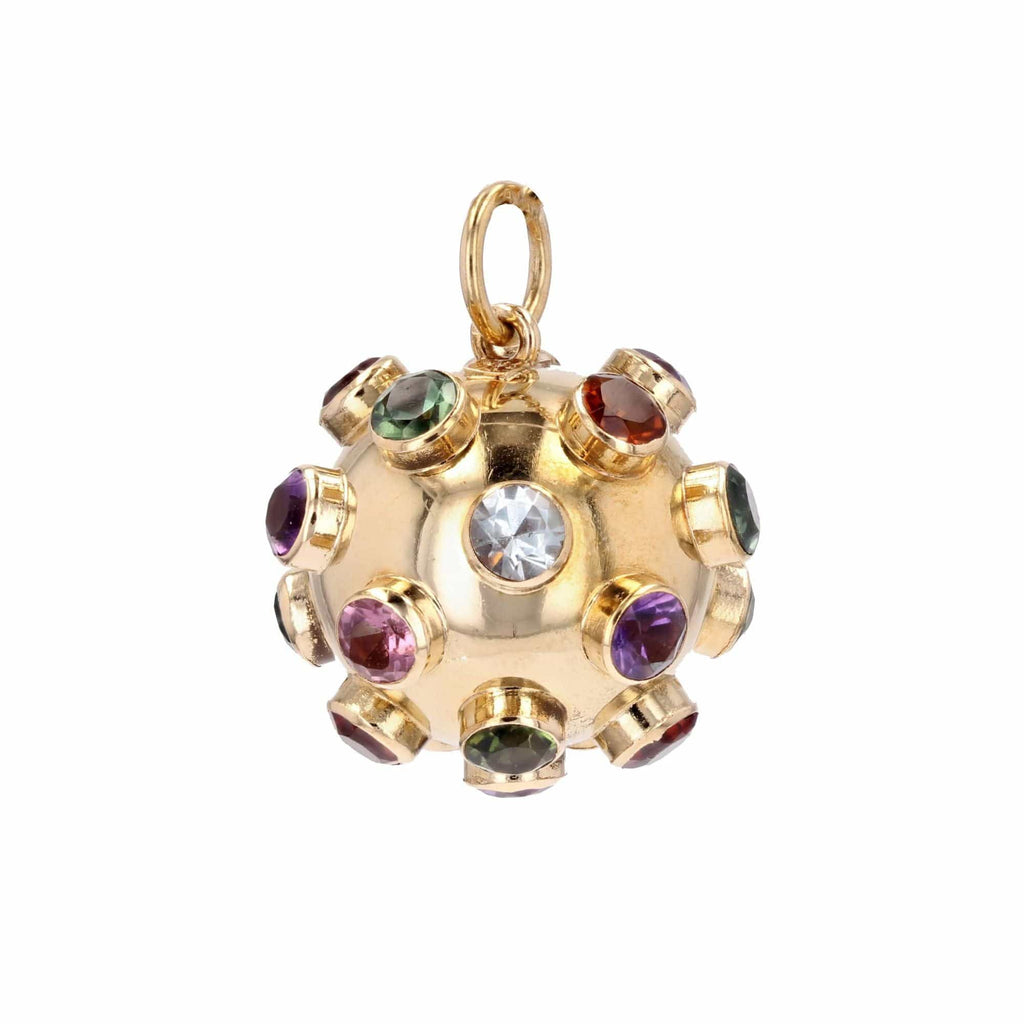 Pendentif Spoutnik 4 Lumières Laiton Brut – Style Mid-Century Moderne