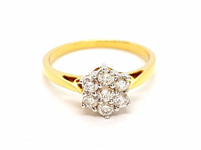 Bague 56 Bague Or jaune Diamant 58 Facettes 06317CD